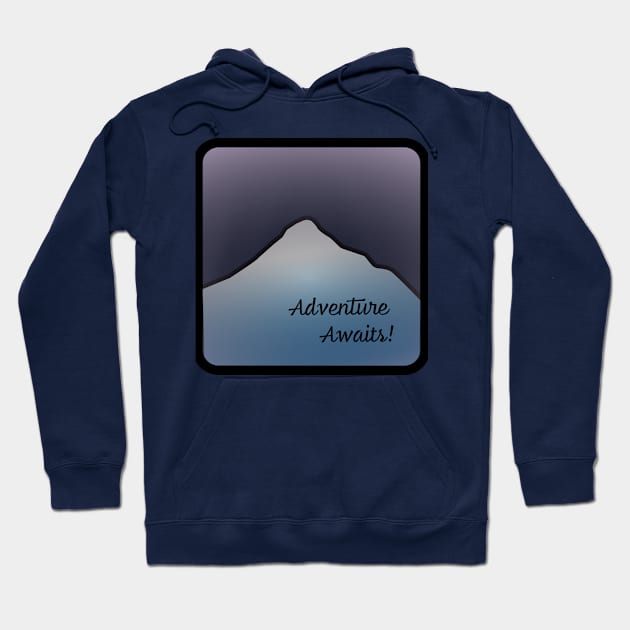 Adventure Awaits Mountain Scene Hoodie by Hedgie Designs